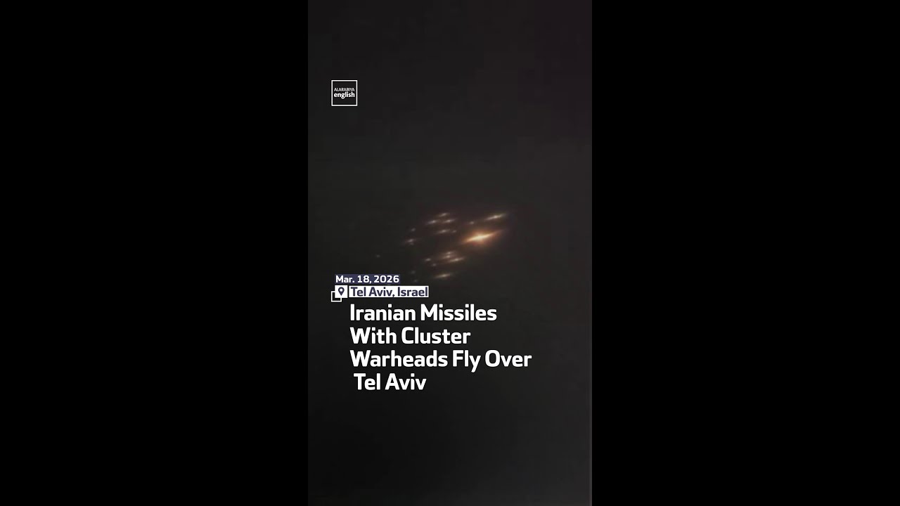 Iranian Missiles With Cluster Warheads Fly Over Tel Aviv