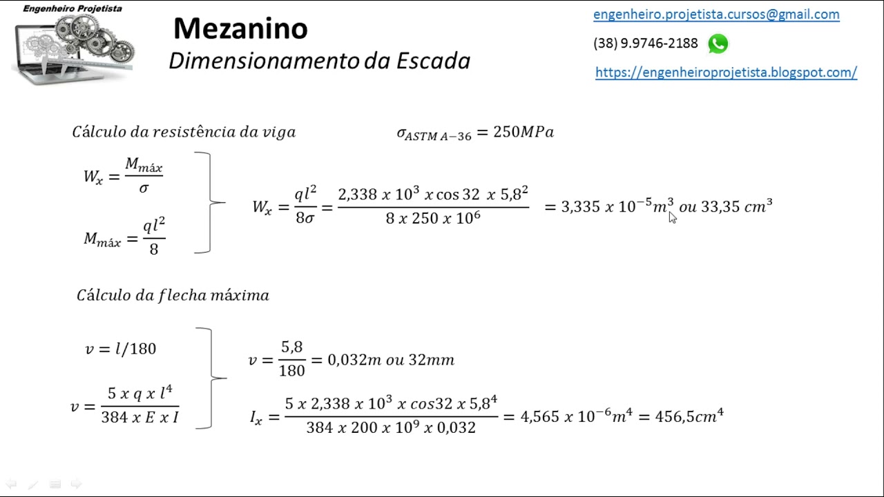 Mezanino   Aula 2 Cálculo Da Viga Da Escada 1