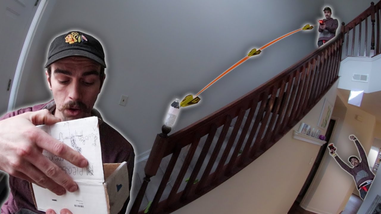 EPIC PAPER AIRPLANE TRICKSHOT CHALLENGE! | MAIL TIME #1