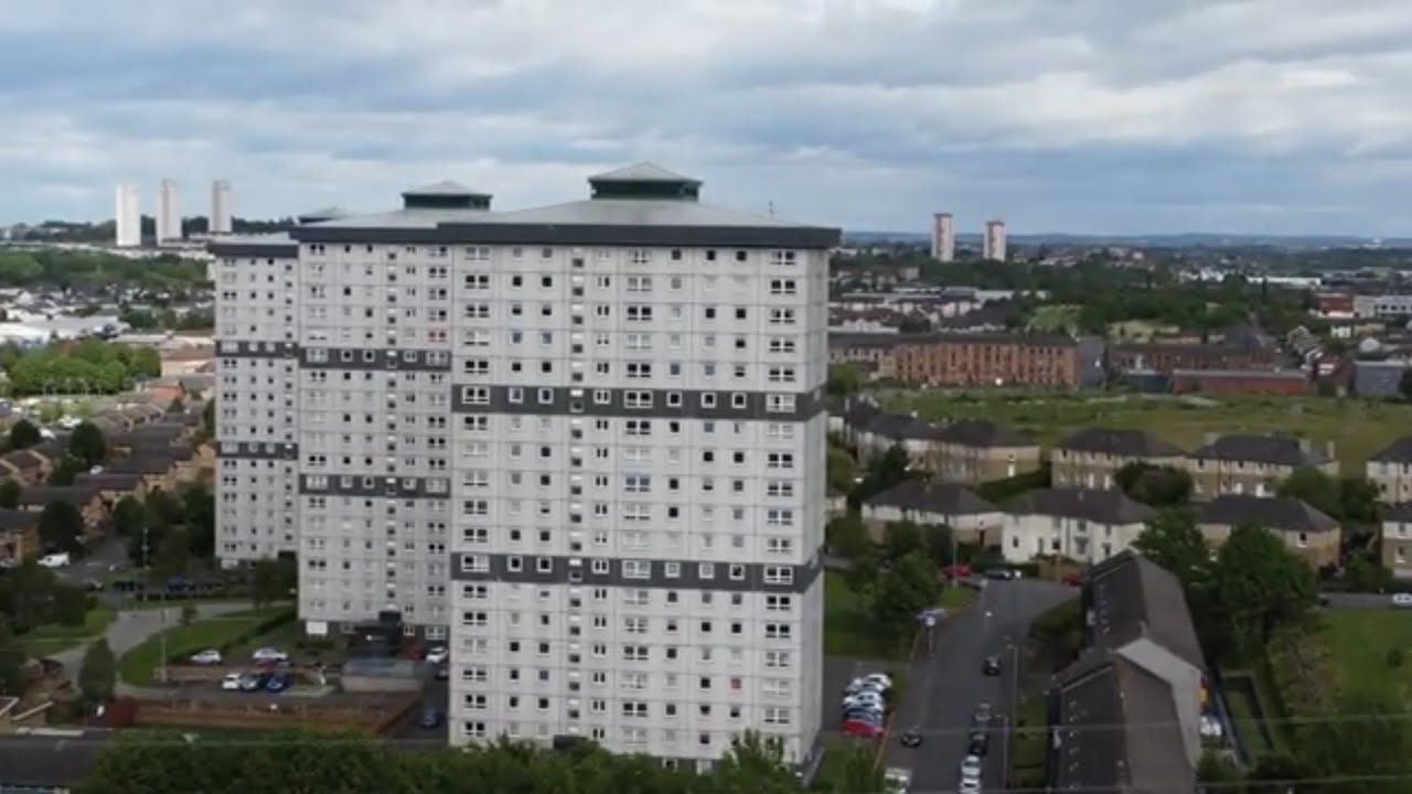 Drone over Partick Thistle Football Stadium and forth & Clyde Canal 🏴󠁧󠁢󠁳󠁣󠁴󠁿