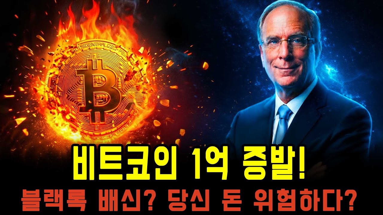비트코인 1억 붕괴 충격! 50% 폭락 이유: 블랙록의 배신과 숨겨진 진실 공개