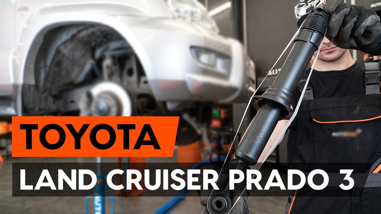 How to change a front shock strut on TOYOTA LAND CRUISER PRADO 3 (J120) [TUTORIAL AUTODOC]