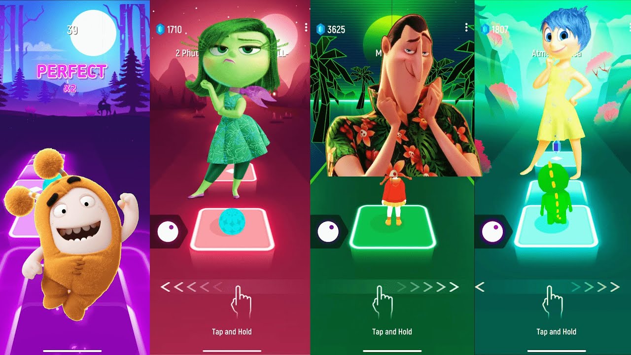 INSIDE OUT🆚 ODDBODS 🆚 Hotel Transylvania | TILES HOP MANIA