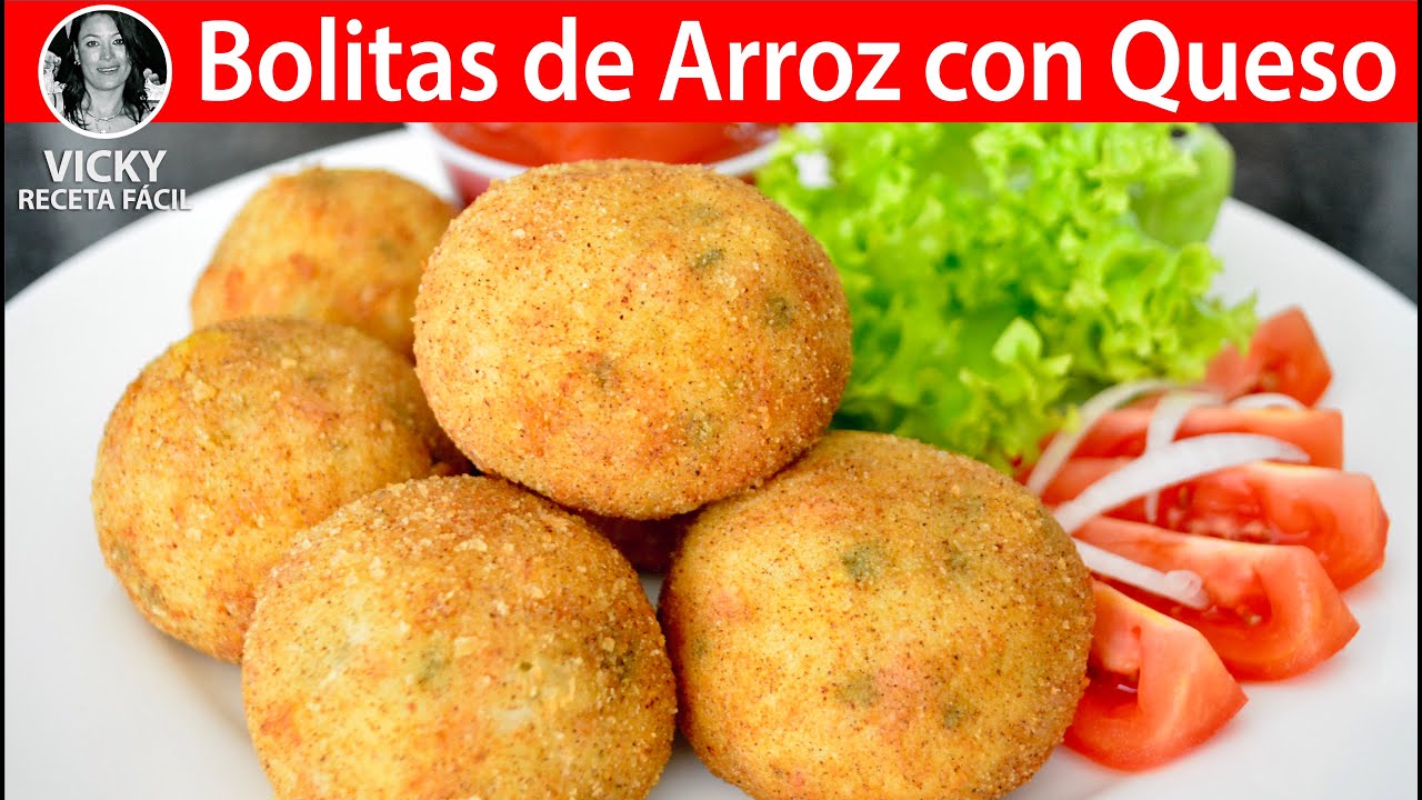Bolitas de Arroz con Queso | #VickyRecetaFacil