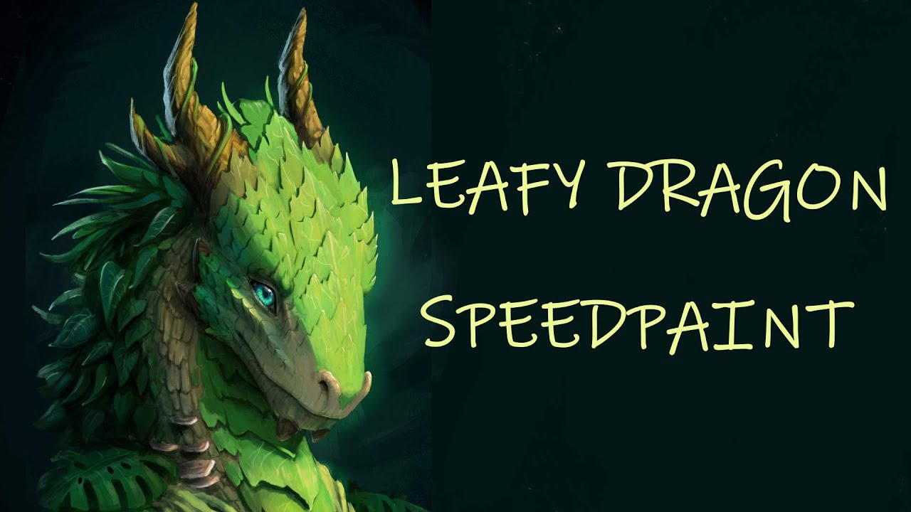 Leafy Dragon - Speedpaint (krita) - Dragon Rainbow Part 1