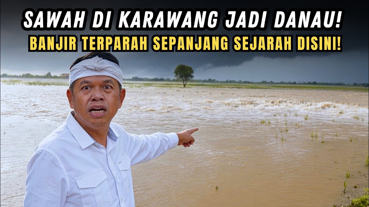 KACAU KDM❗BANJIR KARAWANG SAWAH TERENDAM JADI DANAU❗KATA WARGA TERPARAH SEPANJANG SEJARAH DISINI❗