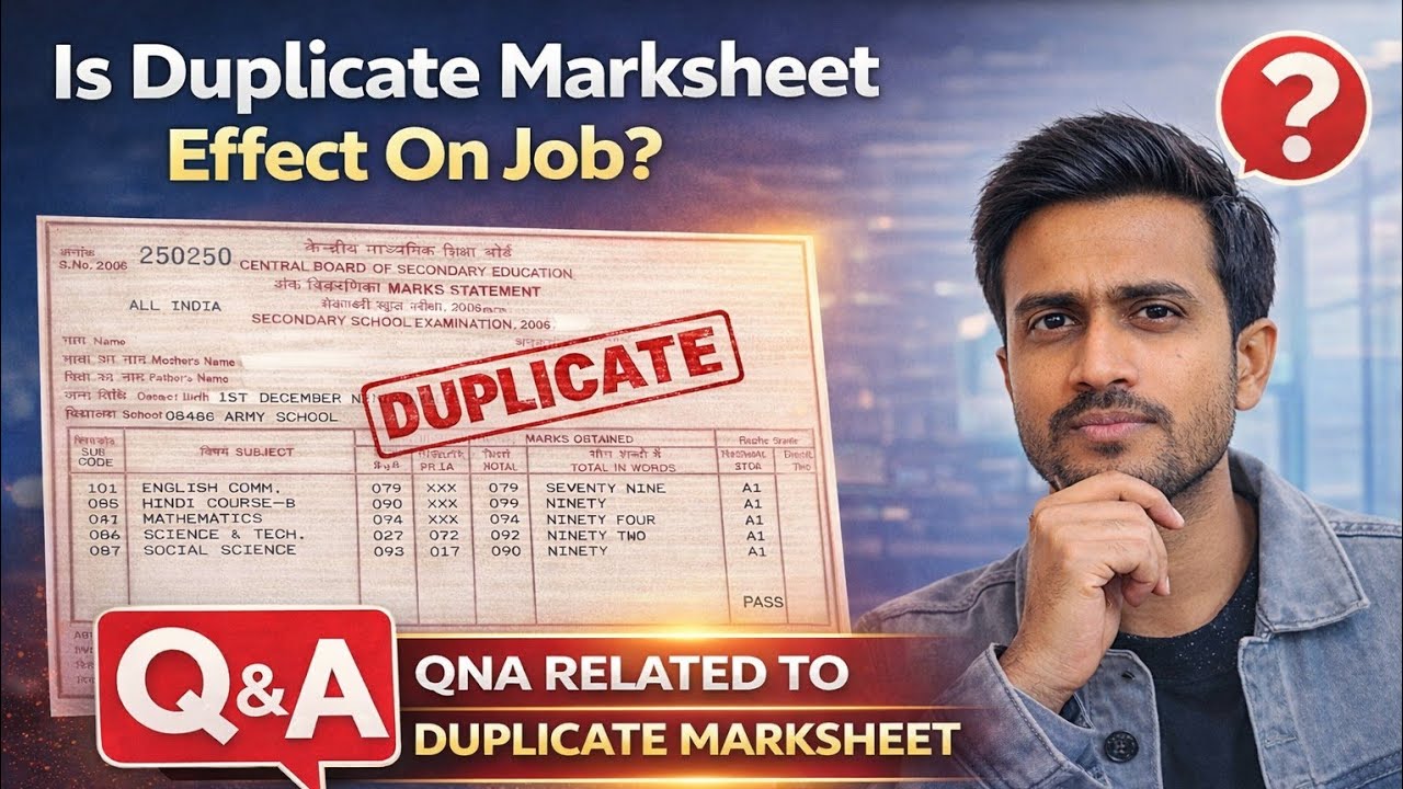 Duplicate Marksheet Job Me Problem Karegi? | Duplicate Marksheet Q&A |#HasanSiddiqui 