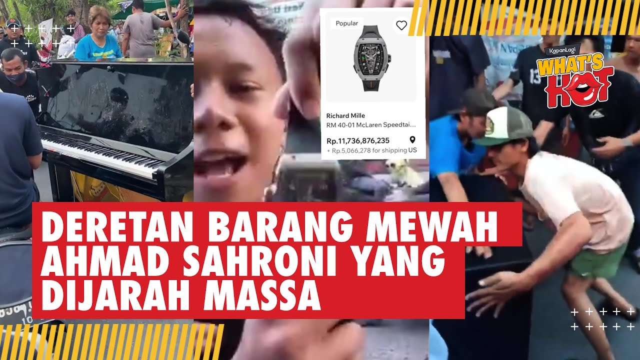 DAFTAR BARANG MEWAH AHMAD SAHRONI Yang Dijarah Massa: Jam Seharga 11 Miliar, Piano Dan Brankas Uang