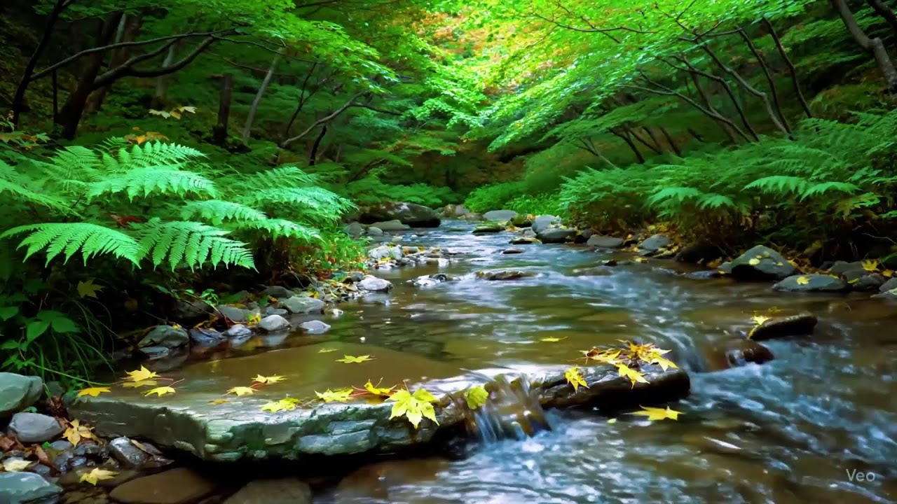 Forest Stream for Emotional Balance – Nature Sounds for Morning Mental Care 🌿River sounds