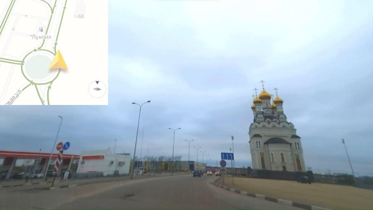 Воронеж. Пасмурный вечер 1 апреля. Едем от Сити-парка 