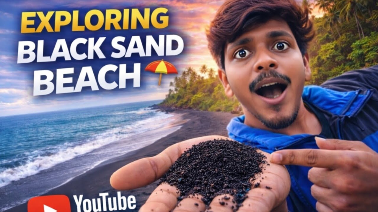 Black Sand Beach 😱 Is This Real Gold or What?! 🖤✨