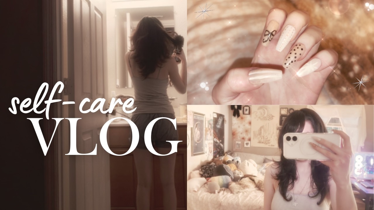 cozy self care night 🩰 beauty maintenance silent vlog