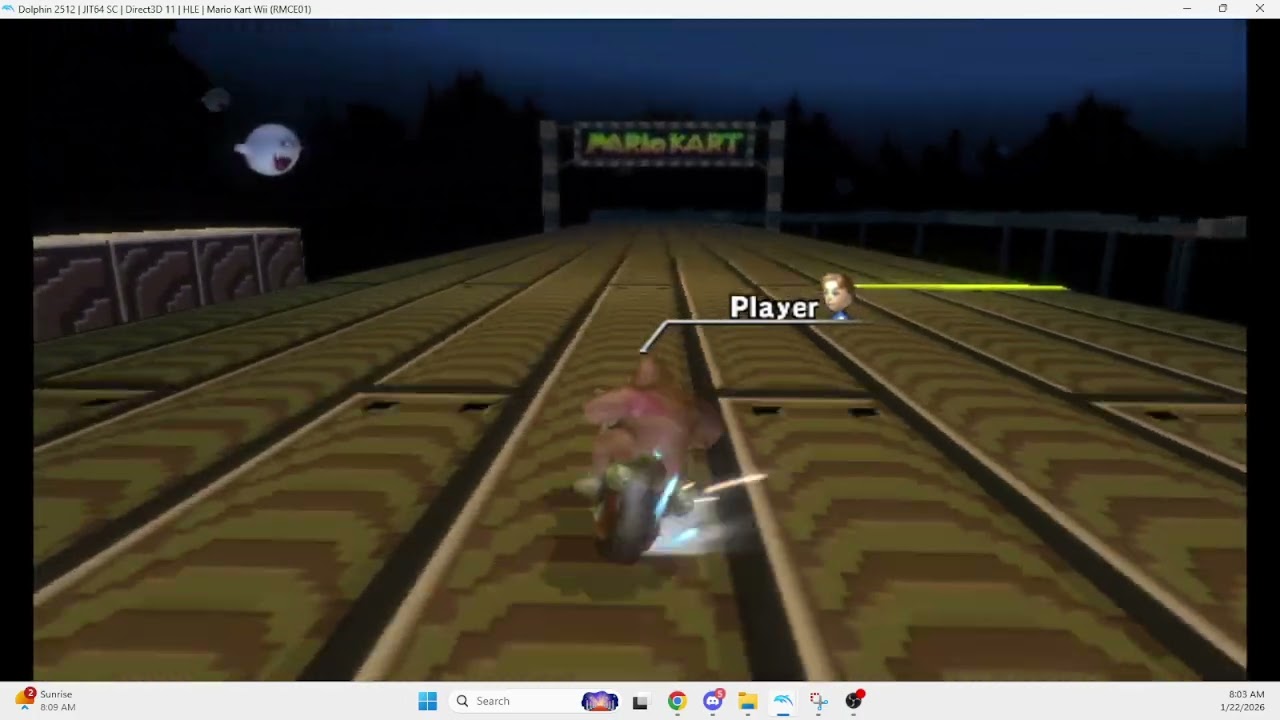 MKWii SNES Ghost Valley 2 time trial 1:05.246