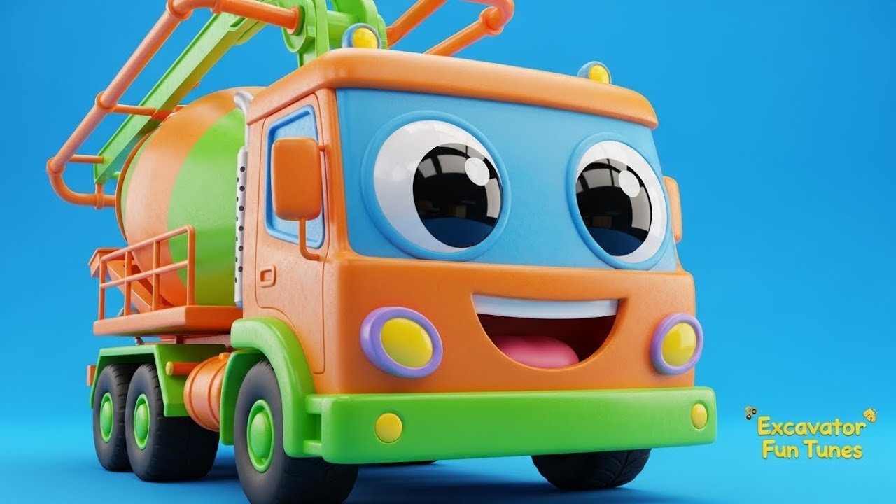 Build a City with Cement Truck & Friends | Kids Learning Video