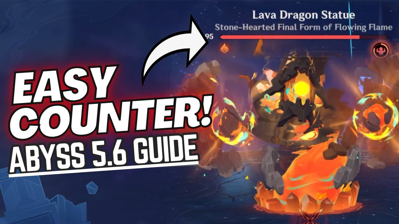 How to EASILY BEAT Lava Dragon Statue as F2P in Spiral Abyss 5.6 - Genshin Impact