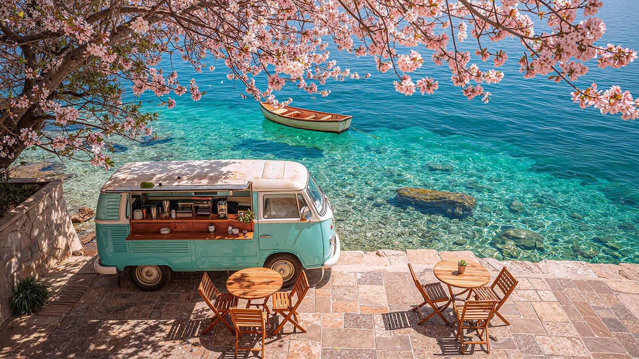 Beach Café Bossa Nova - Smooth Coffee Jazz Guitar & Ocean Waves for a Relaxing Tropical Getaway