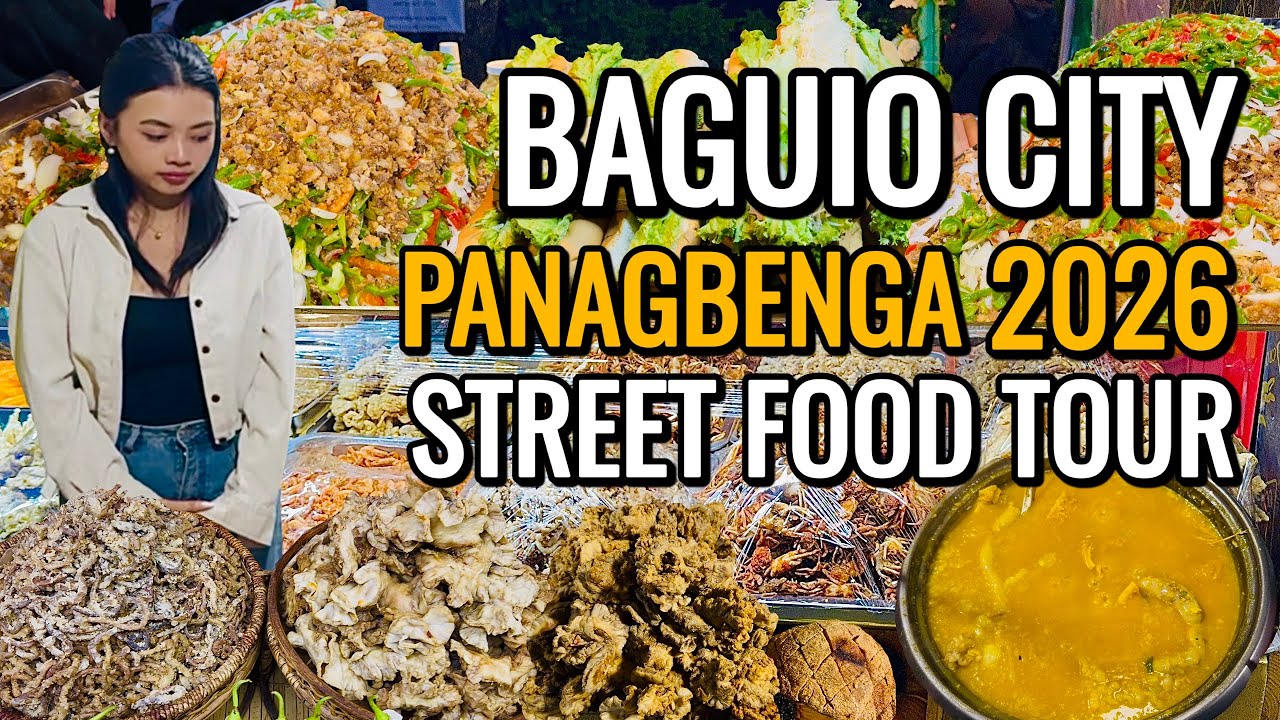 Philippines Street Food in BAGUIO CITY 2026 | Panagbenga Festival Market - Street Food Tour!