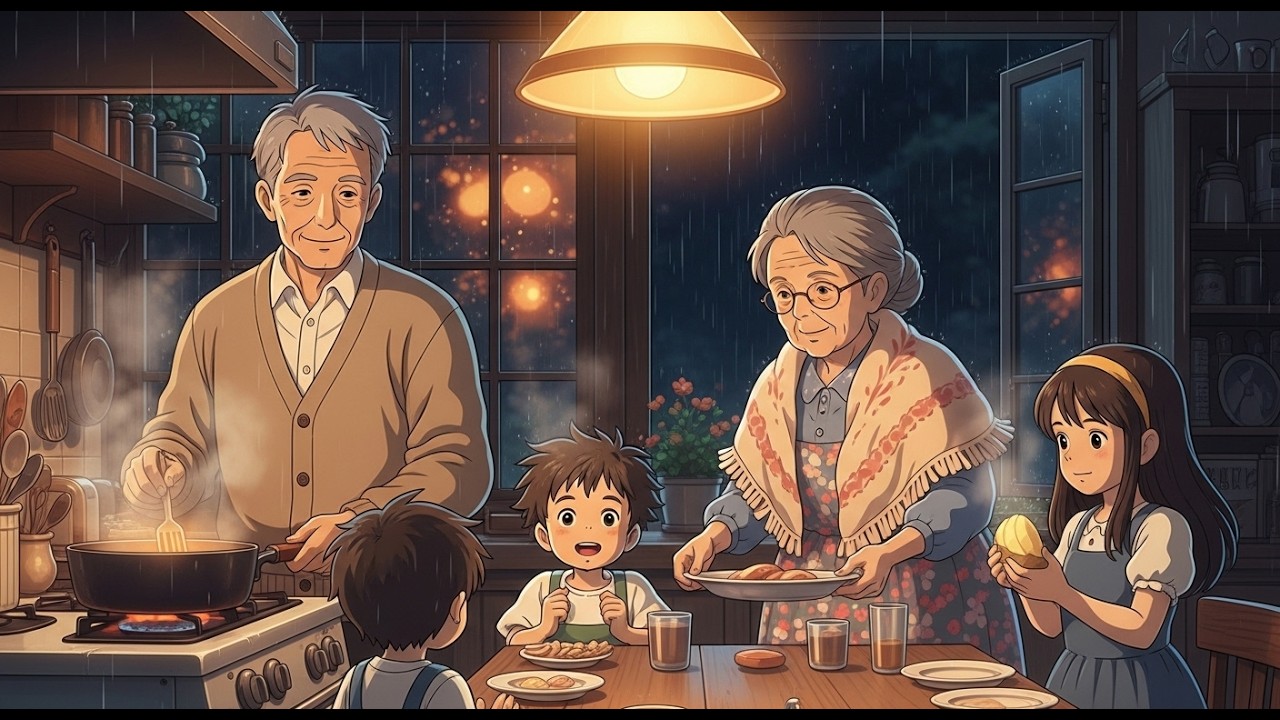 Rainy Evening Family Dinner | Heartwarming Animated Story