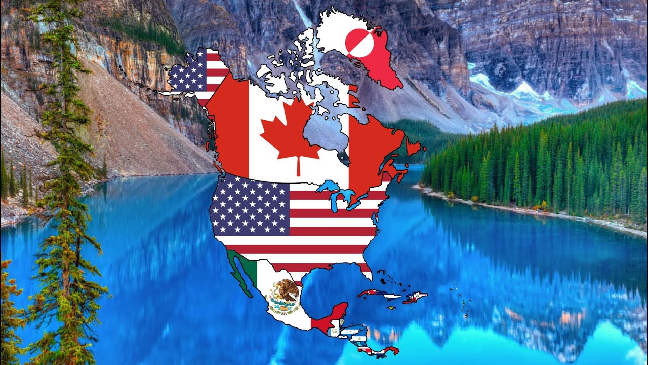 North America - Flag Map Speedpaint
