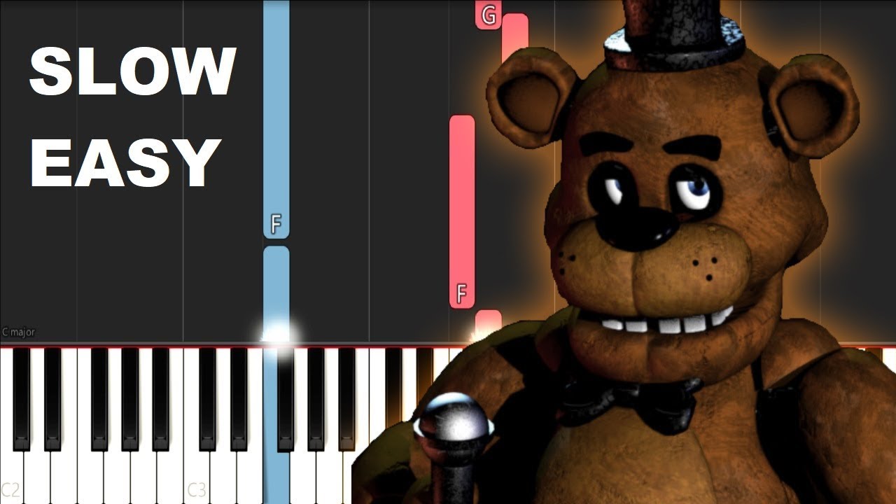 Five Nights at Freddy's 1 Song - The Living Tombstone (SLOW EASY PIANO TUTORIAL)