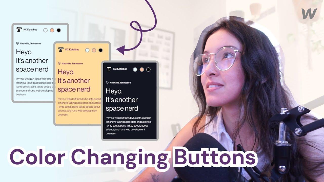 Interactive color buttons for my webflow website