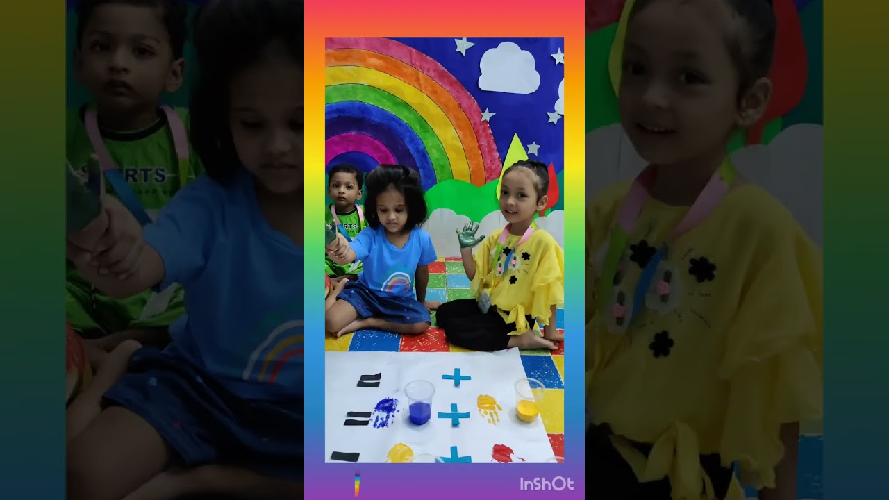 Rainbow Day Fun at PLUTO Play School, Day Care & Activity Centre. Real Learning is Fun Learning.