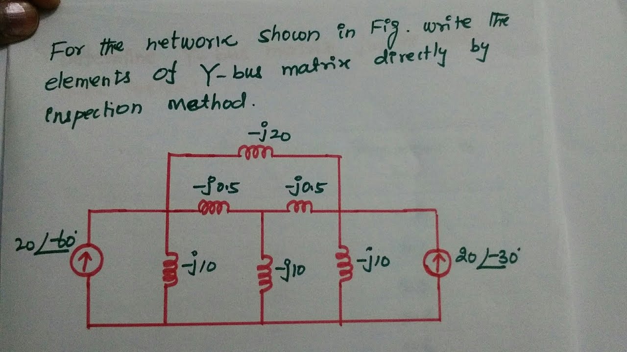 Y bus matrix calculation problem in power system analysis