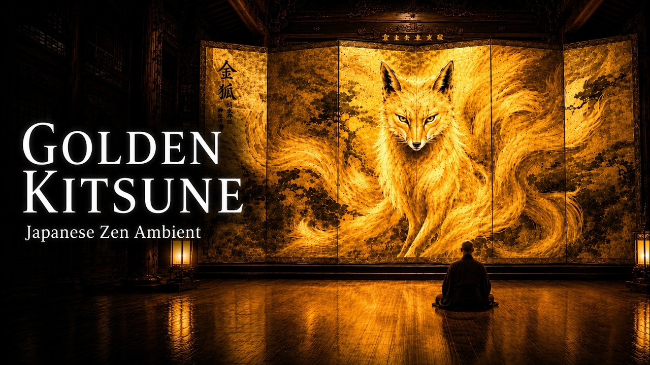 Golden Kitsune Fox Spirit | Japanese Zen Music for Deep Focus, Meditation & Sleep
