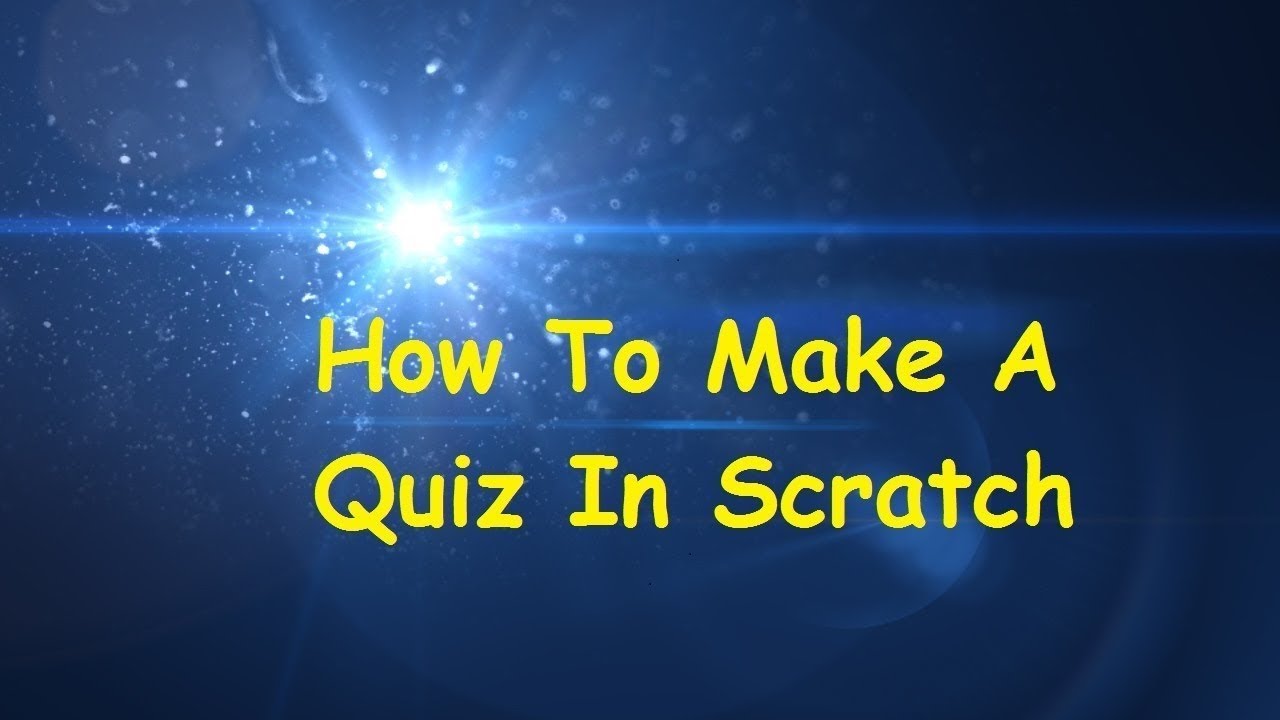 How to make a quiz game in scratch