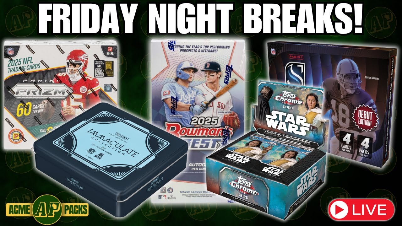 Friday Night Sports Card Breaks! IMMAC NFL, BEST MLB, & SILHOUETTE NFL!