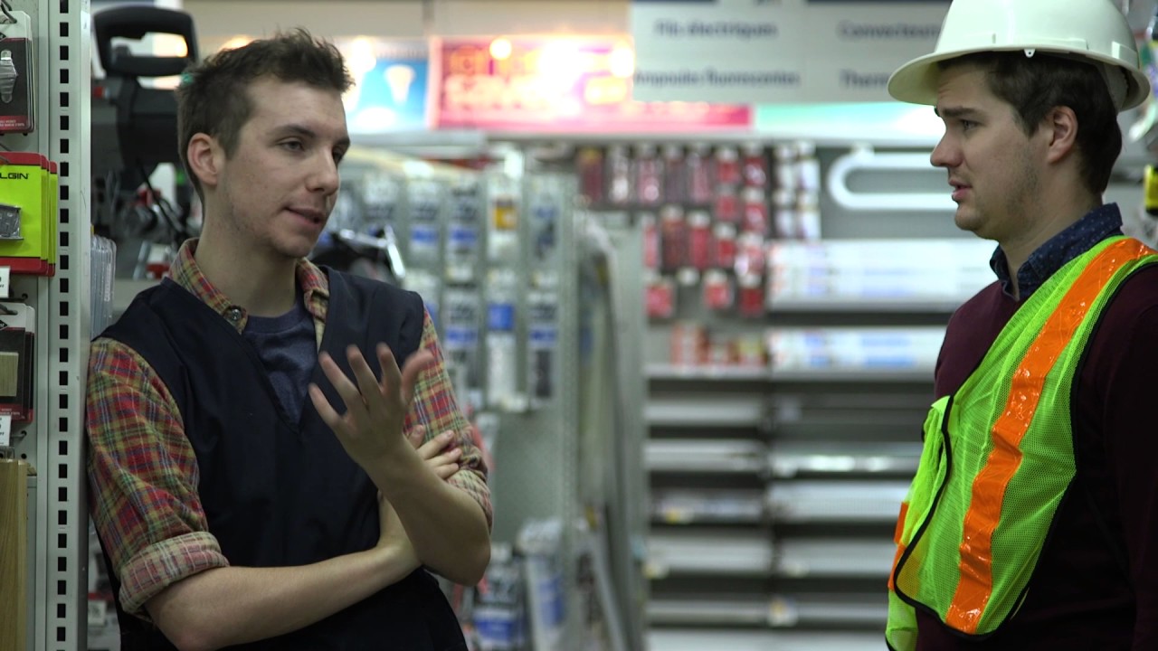 Julien &agrave; la quincaillerie avec Pier-Luc Funk