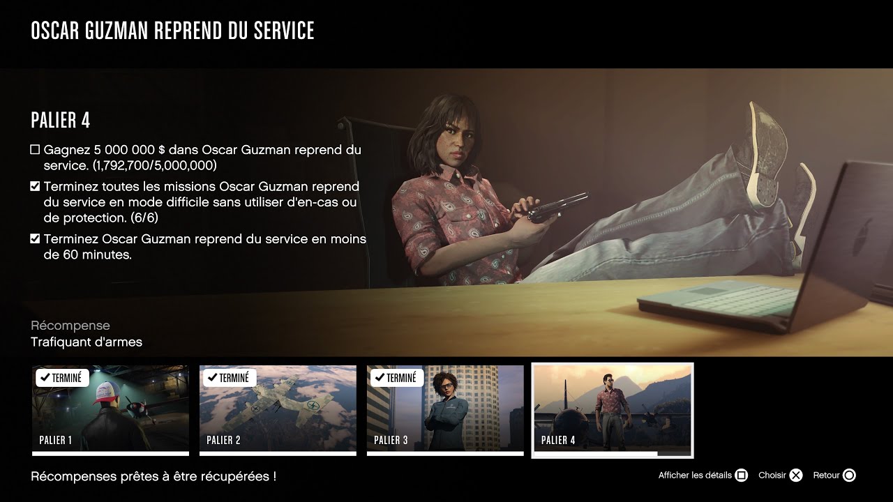 Faire Oscar Guzman reprend du service en moins de 60 minutes GTA Online (palier 4)