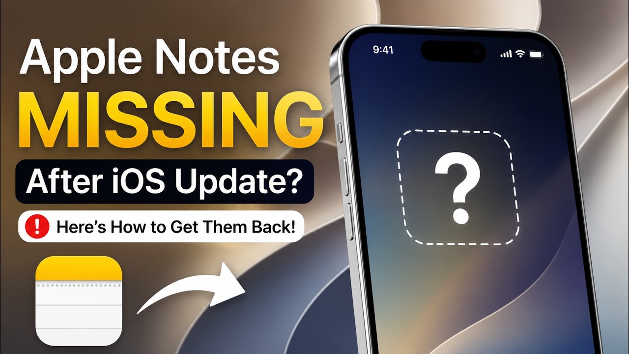 Пропали заметки Apple после обновления iOS? Вот как их вернуть!