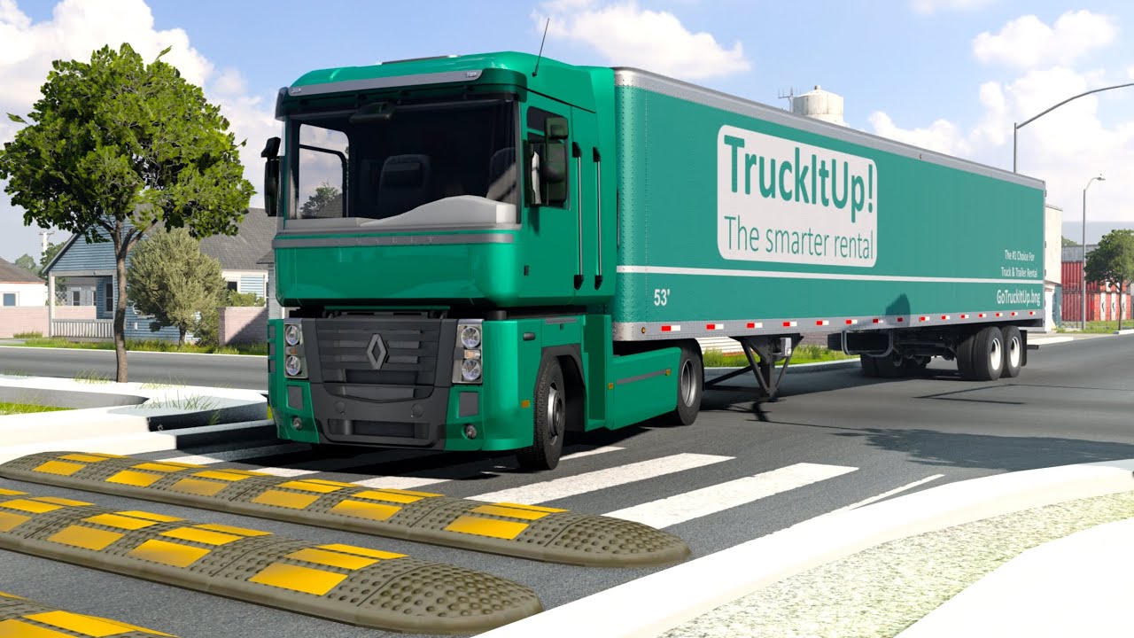 Trucks vs Speed Bumps #43 | BeamNG Drive | TruckBumps