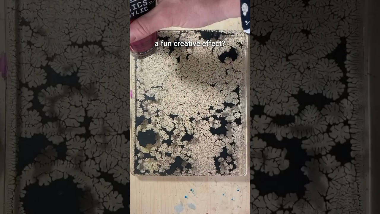NEW gel plate? Use the natural separation with fluid acrylics for a sensational effect!