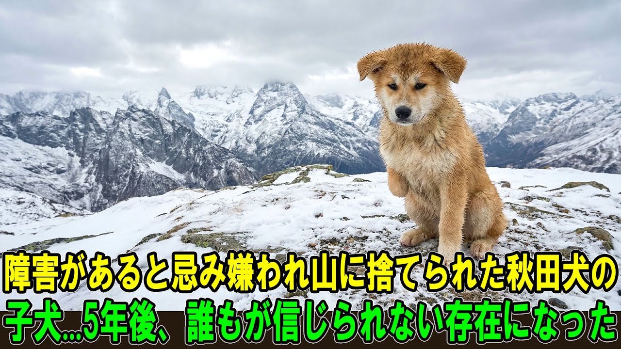 【奇跡の実話】障害があるため「不運」とされ山に捨てられた秋田犬の子犬――5年後、幸運の象徴となり、かつての飼い主を涙させた