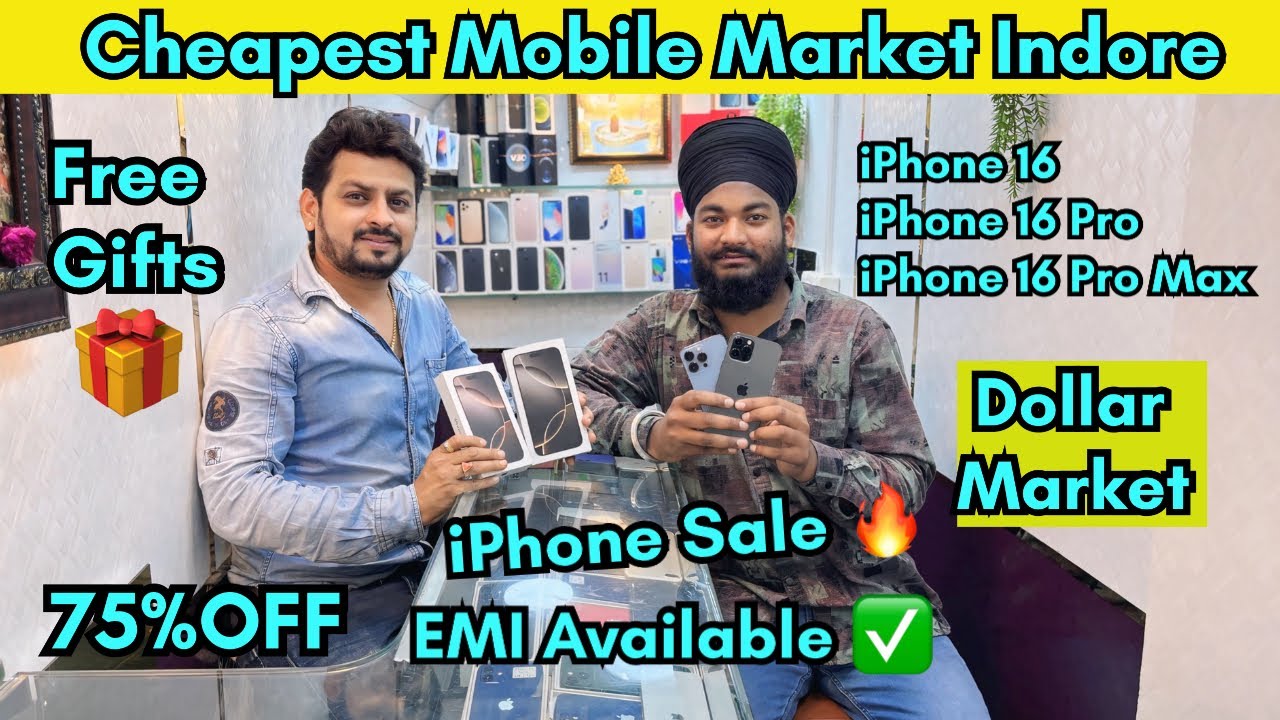 Cheapest iPhone Shop In Indore,Dollar Market Indore,SecondHand Mobile Market | iPhone Sale 🔥75%OFF😱