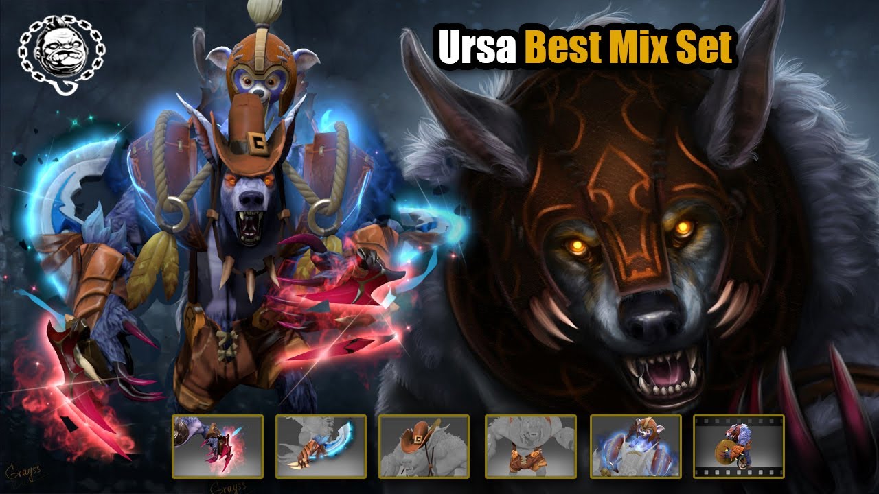 Dota 2 Ursa Expensive Best Mix Set Dipper the Destroyer + The Alpine Stalker's + Swift Claw +Infused