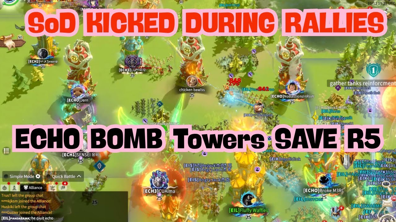 SoD COOKED BY 6 RALLIES [BOMB TOWER SAVES  ECHO R5] Call of Dragons
