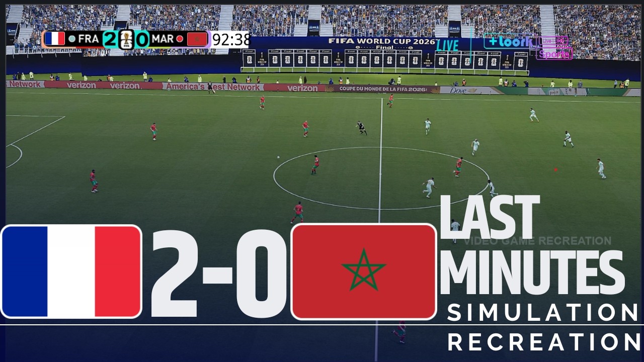 &Uacute;ltimos minutos ⚽ FRANCIA 2-0 MARRUECOS  | Mundial 2026 | Simulaci&oacute;n y Recreaci&oacute;n (Gameplay)