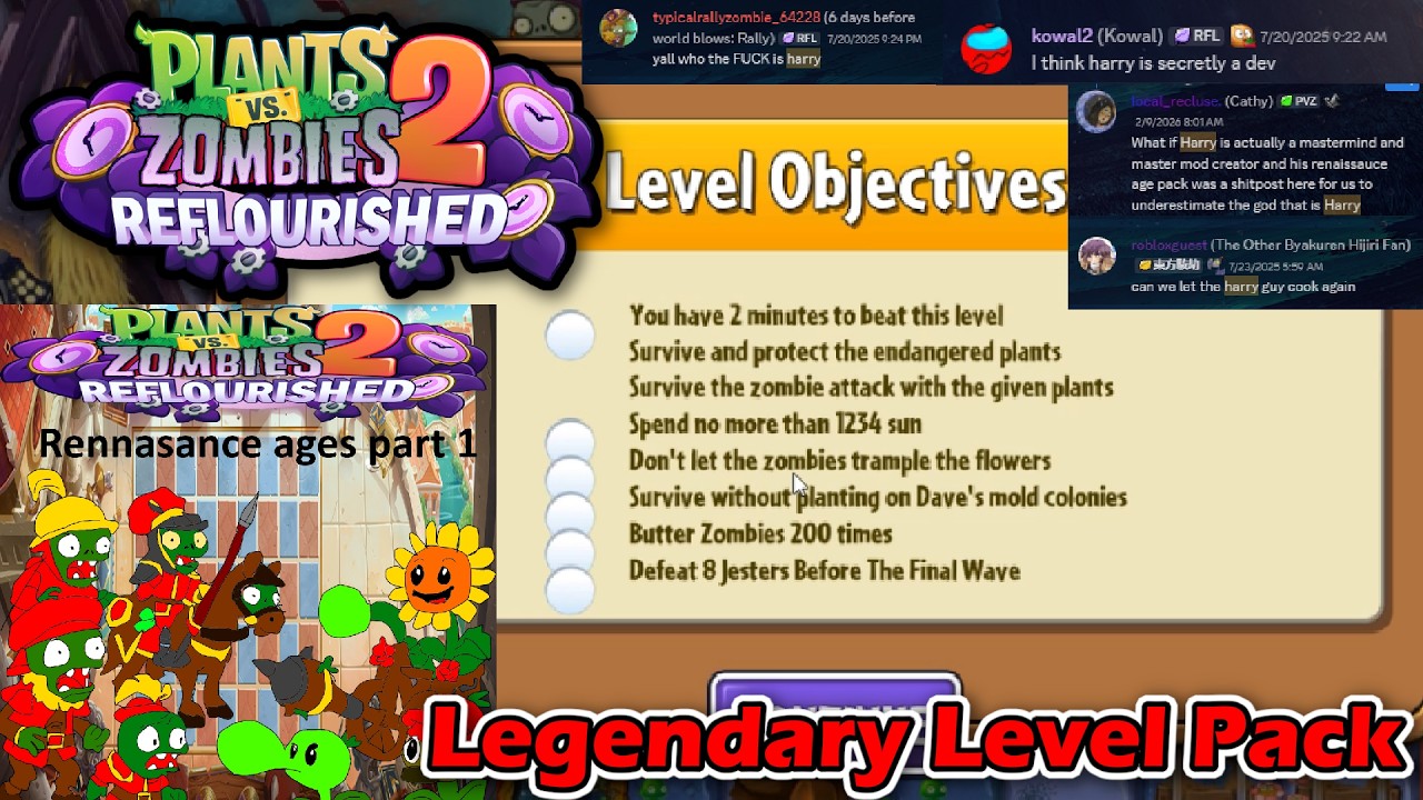 Rennasance ages | PvZ2: Reflourished (1.4.1) | Custom Level Pack