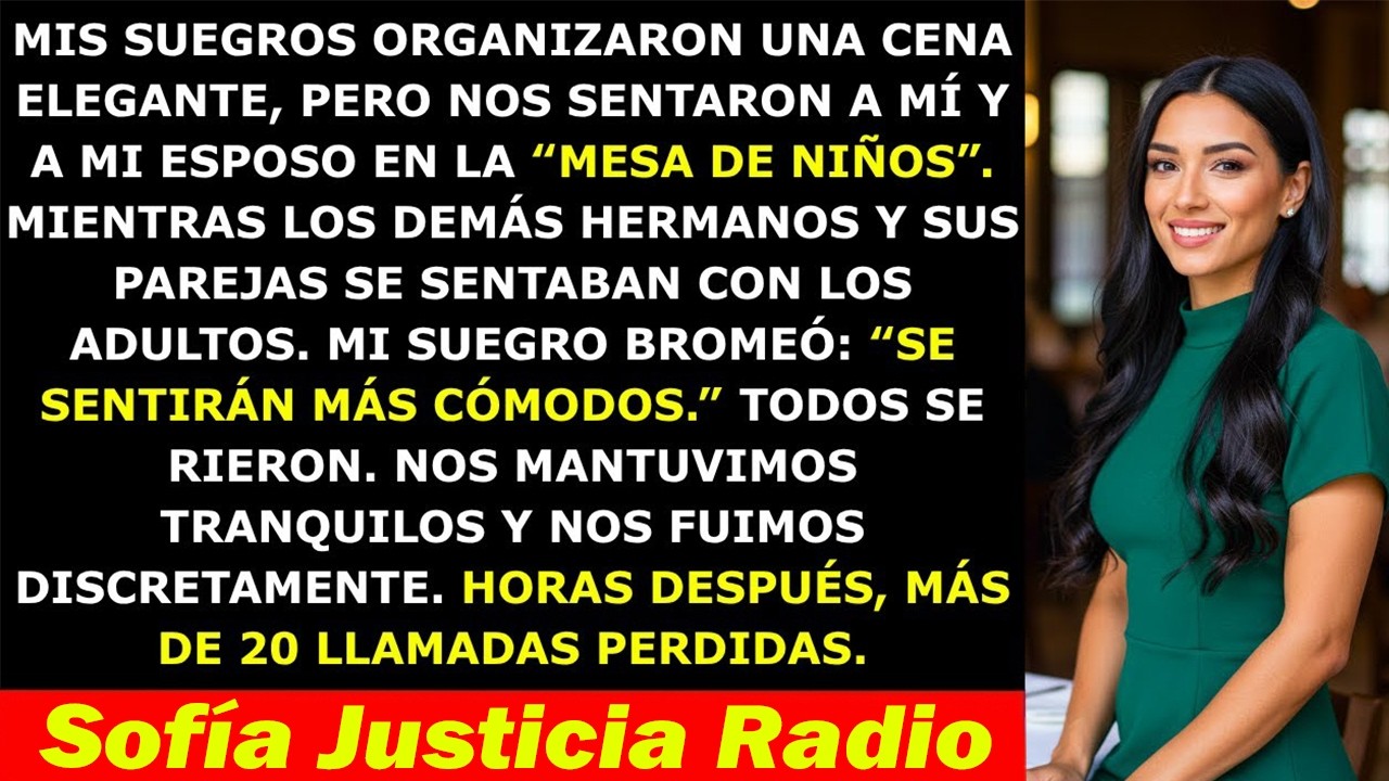 Mis Suegros Organizaron una Cena de Lujo y Nos Sentaron en la “Mesa de Niños” — Lo Lamentaron Rápido