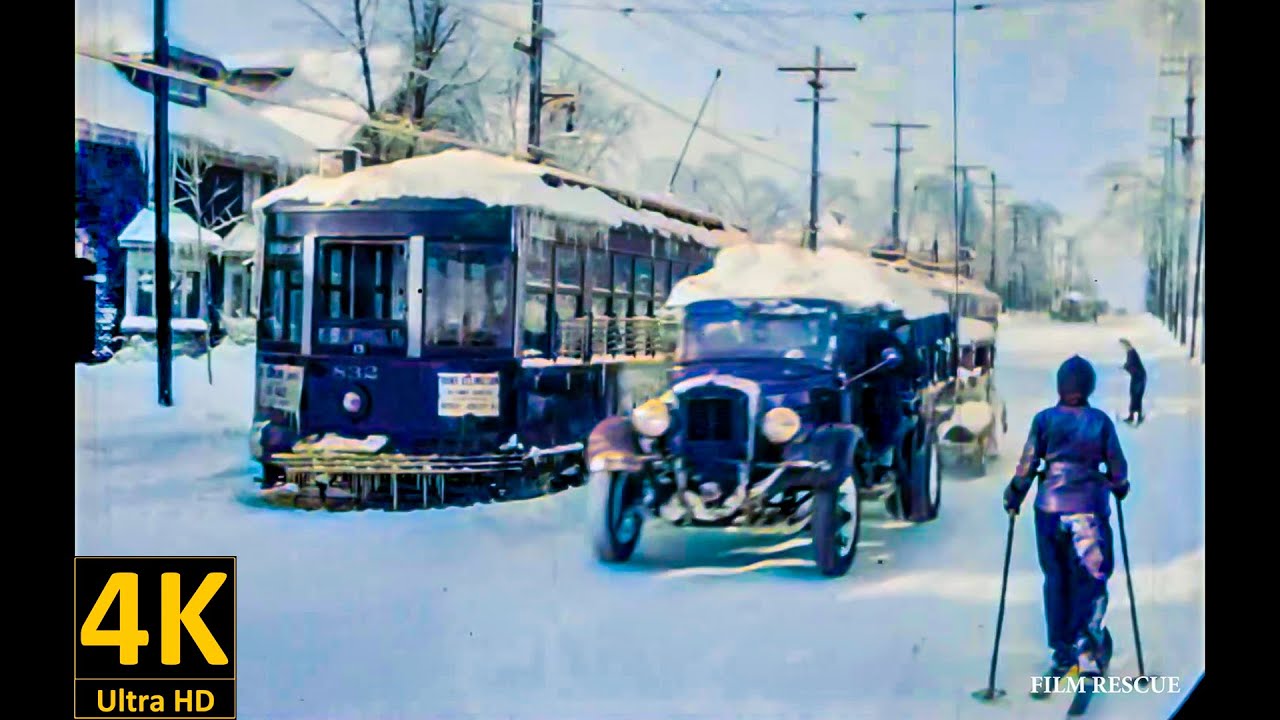 1942 Ottawa Winter in Canada - old film in color
