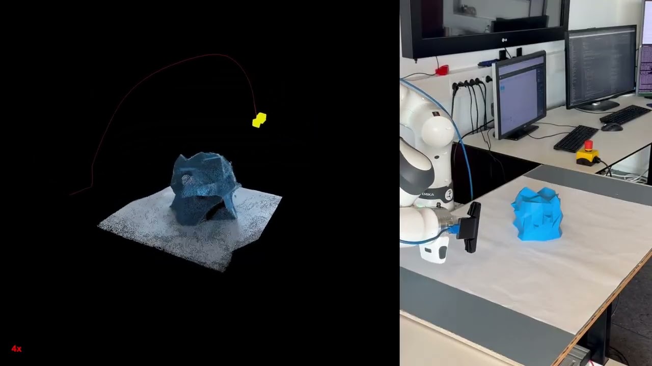 Visual servoing-based active vision for 3D reconstruction of objects.