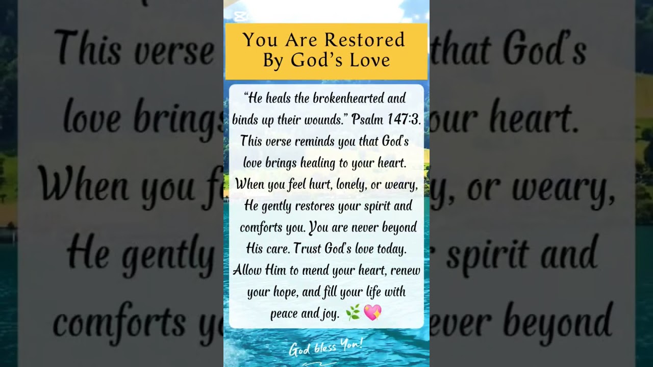 You Are Restored By God's Love | Daily Devotional