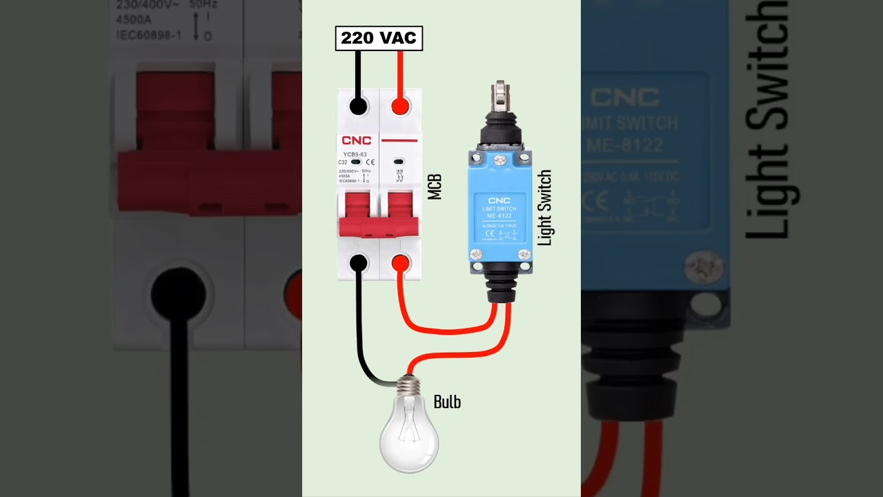 limit switch connection with bulb