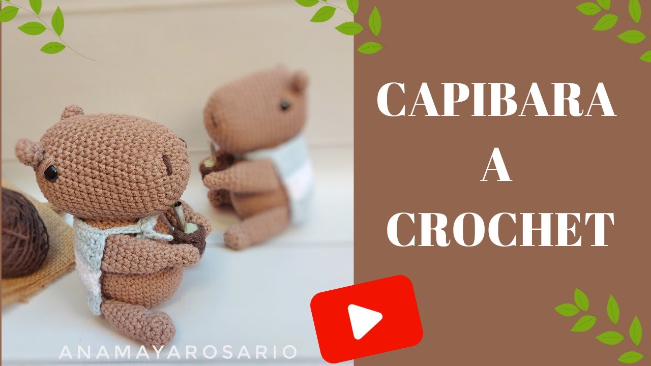 CAPIBARA o CARPINCHO a crochet. Amigurumi