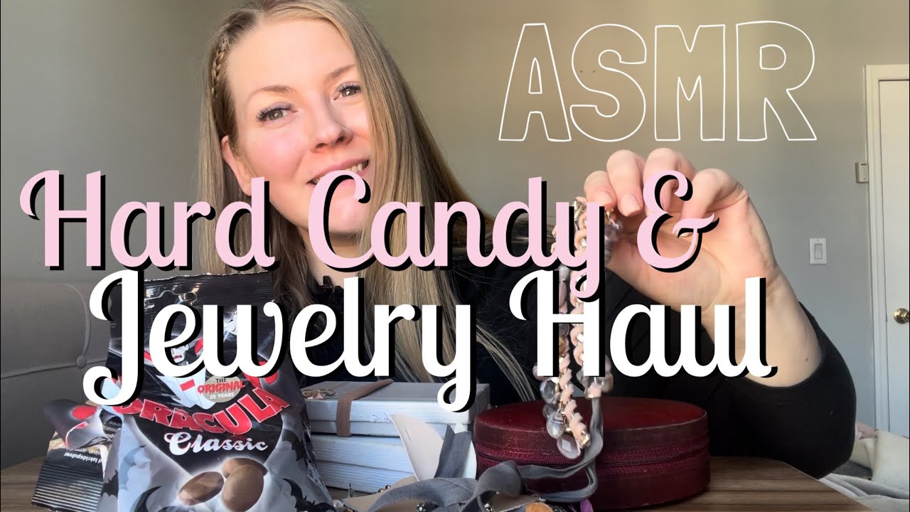 ASMR Hard Candy 🍬(salmiakki) & Jewelry Haul