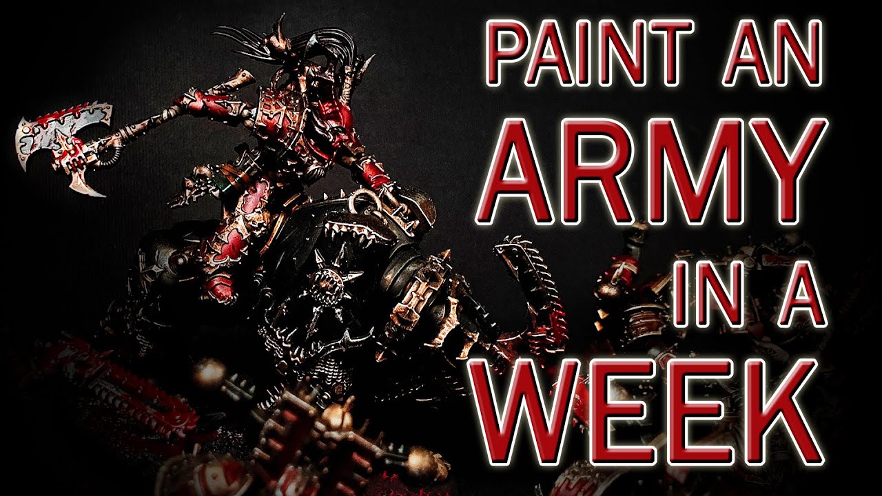Paint the warhammer 40k world eaters combat patrol box in a week
