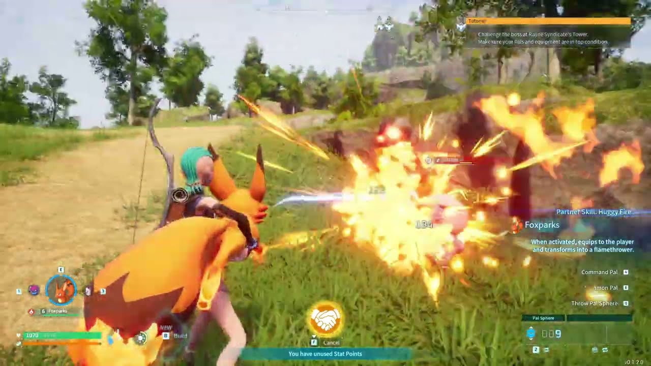 How to use Foxparks as a Flamethrower - Palworld